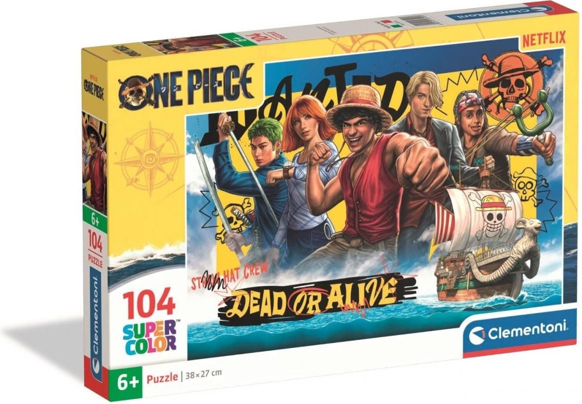 Clementoni puzzle One Piece Netflix 104 dílků super color