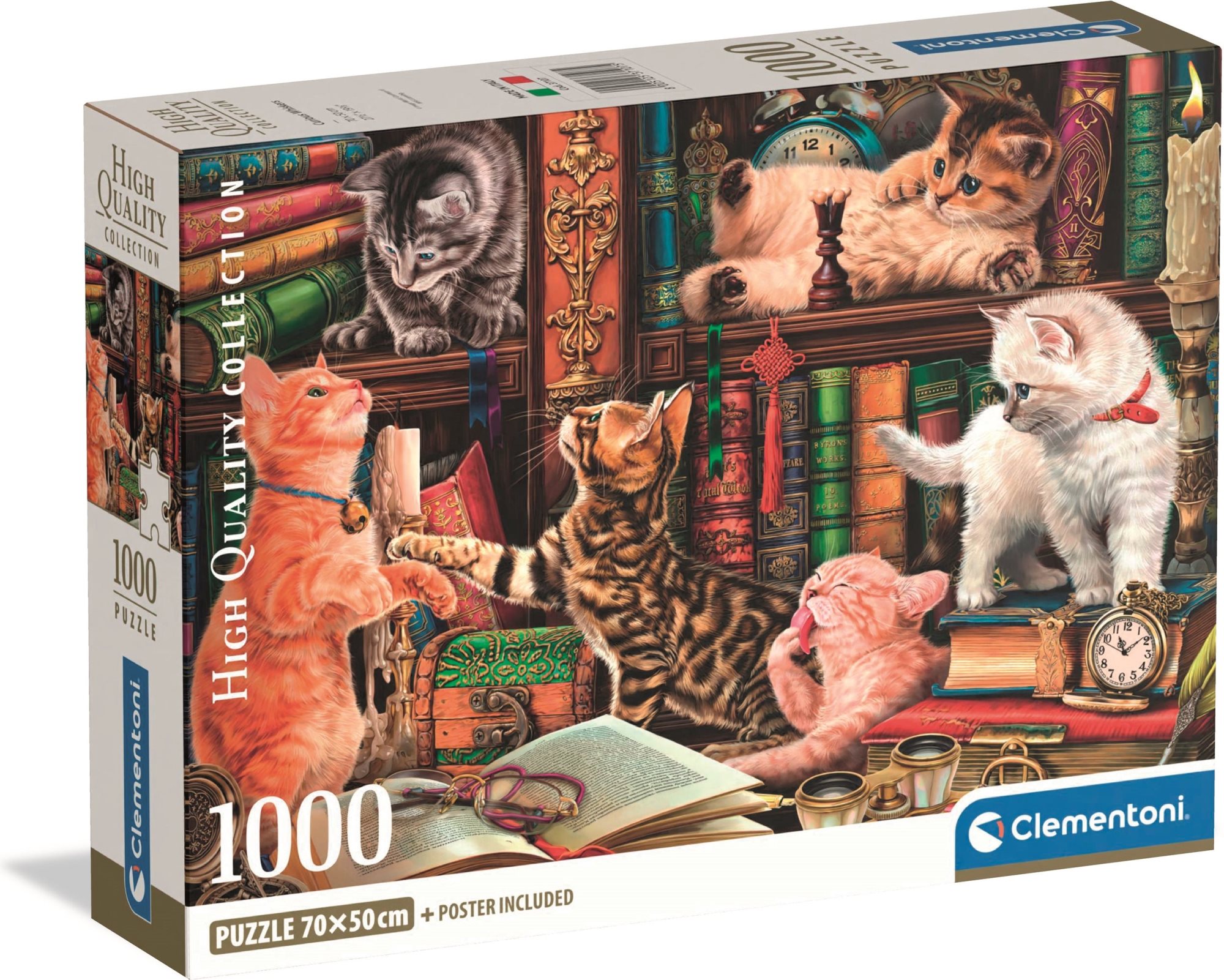 Clementoni puzzle Zvědavé vousy 1000 dílků