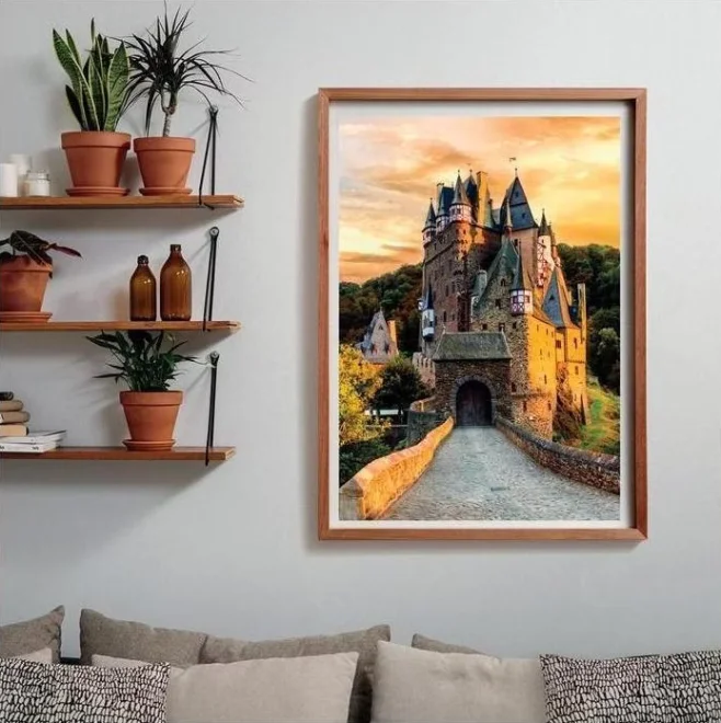 Puzzle Clementoni 1000 dílků Zlatá hodinka na hradě Eltz
