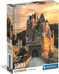 Puzzle Clementoni 1000 dílků Zlatá hodinka na hradě Eltz