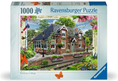 Puzzle Ravensburger 1000 dílků Country Cottage č. 13 - Domek u dráhy