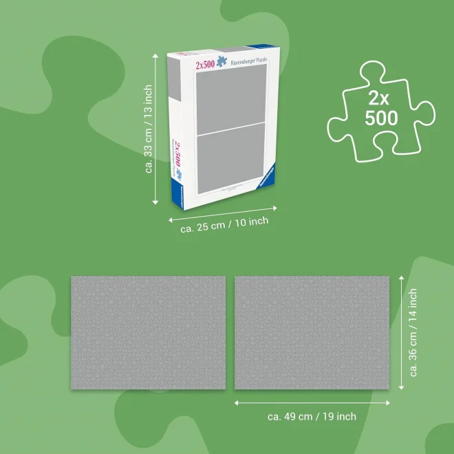 Puzzle Ravensburger 2x500 dílků Malebná krajina č. 1 - Yorkshire 2v1