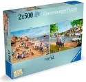 Puzzle Ravensburger 2x500 dílků Malebná krajina č. 2 - Norfolk 2v1