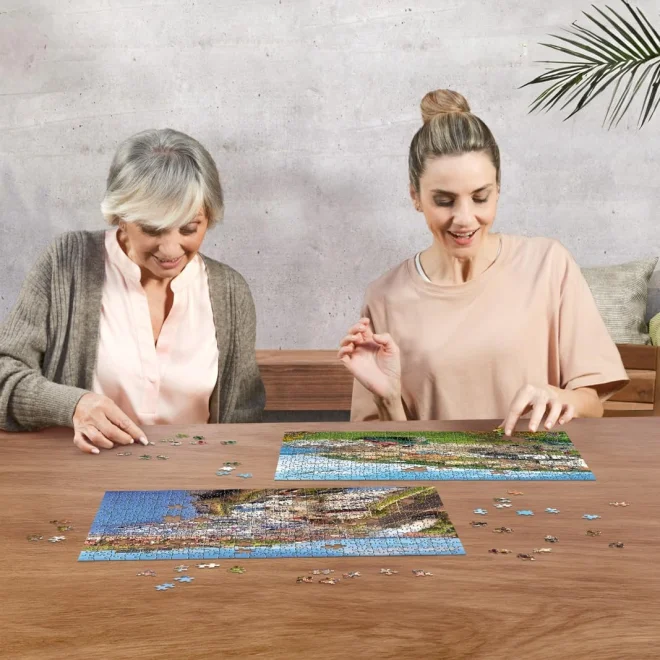 Puzzle Ravensburger 2x500 dílků Dědictví železnice č. 1 - Stanice Corfe a Oakworth