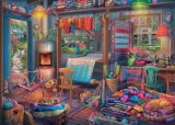 Puzzle Ravensburger 1000 dílků Tkadlenčina dílna