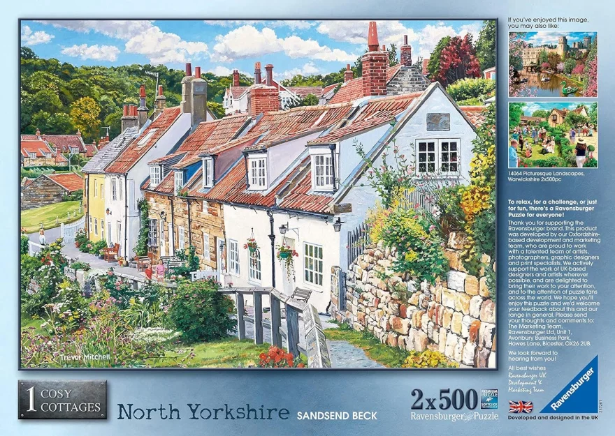 Puzzle Ravensburger 2x500 dílků Útulné chalupy č. 1 - Severní Yorkshire