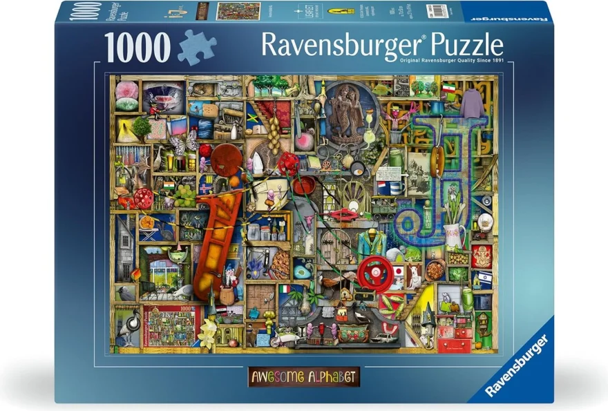 Puzzle Ravensburger 1000 dílků Úžasná abeceda č. 7 - Písmena I a J
