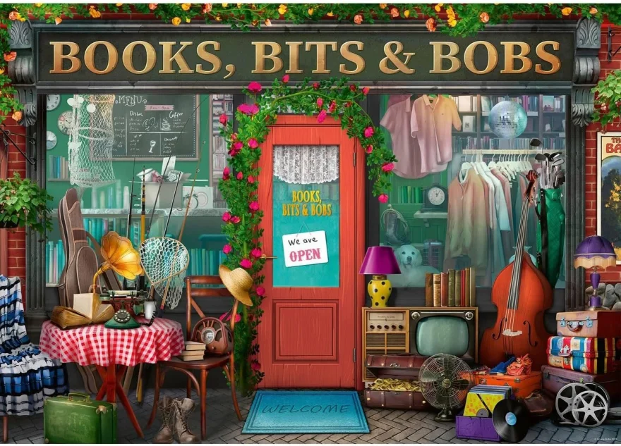 Puzzle Ravensburger 1000 dílků Knihy, drobnosti a starožitnosti