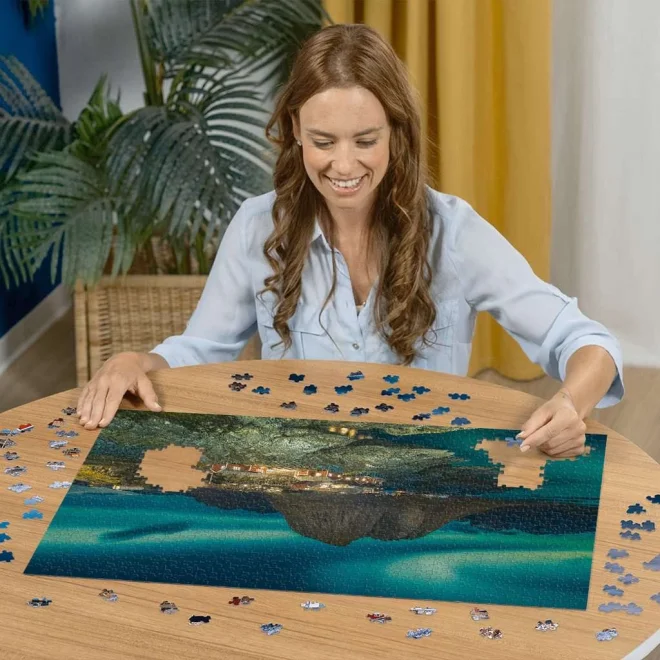 Puzzle Ravensburger 1000 dílků Polární záře nad Hamnøy, Norsko
