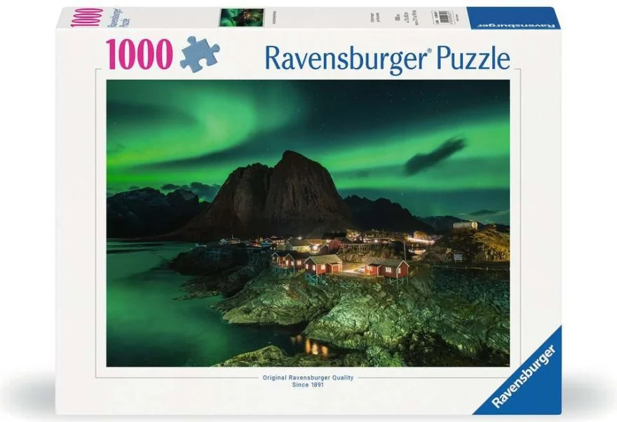 Puzzle Ravensburger 1000 dílků Polární záře nad Hamnøy, Norsko