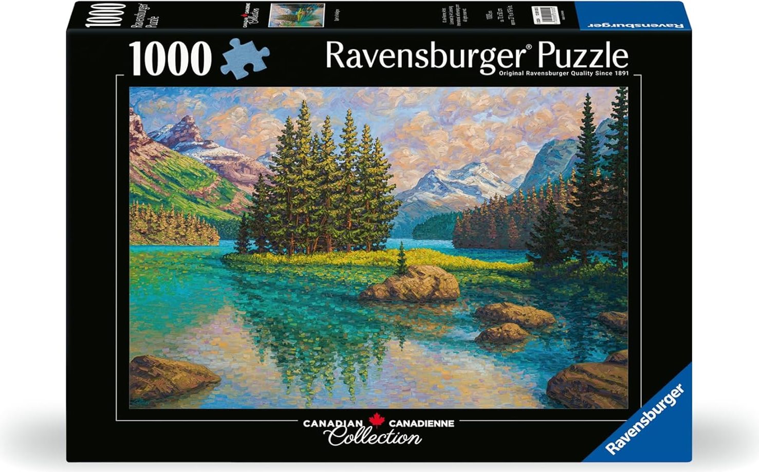 Puzzle Ravensburger 1000 dílků Kanada: Spirit Island na jezeře Maligne