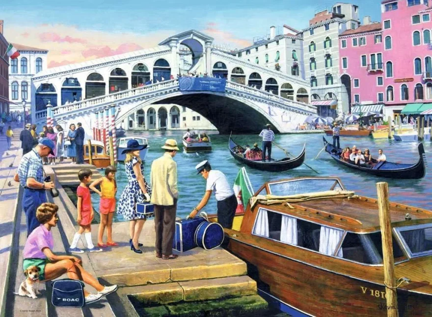 Puzzle Ravensburger 2x500 dílků Vzpomínky na prázdniny č. 1 - Paříž a Benátky
