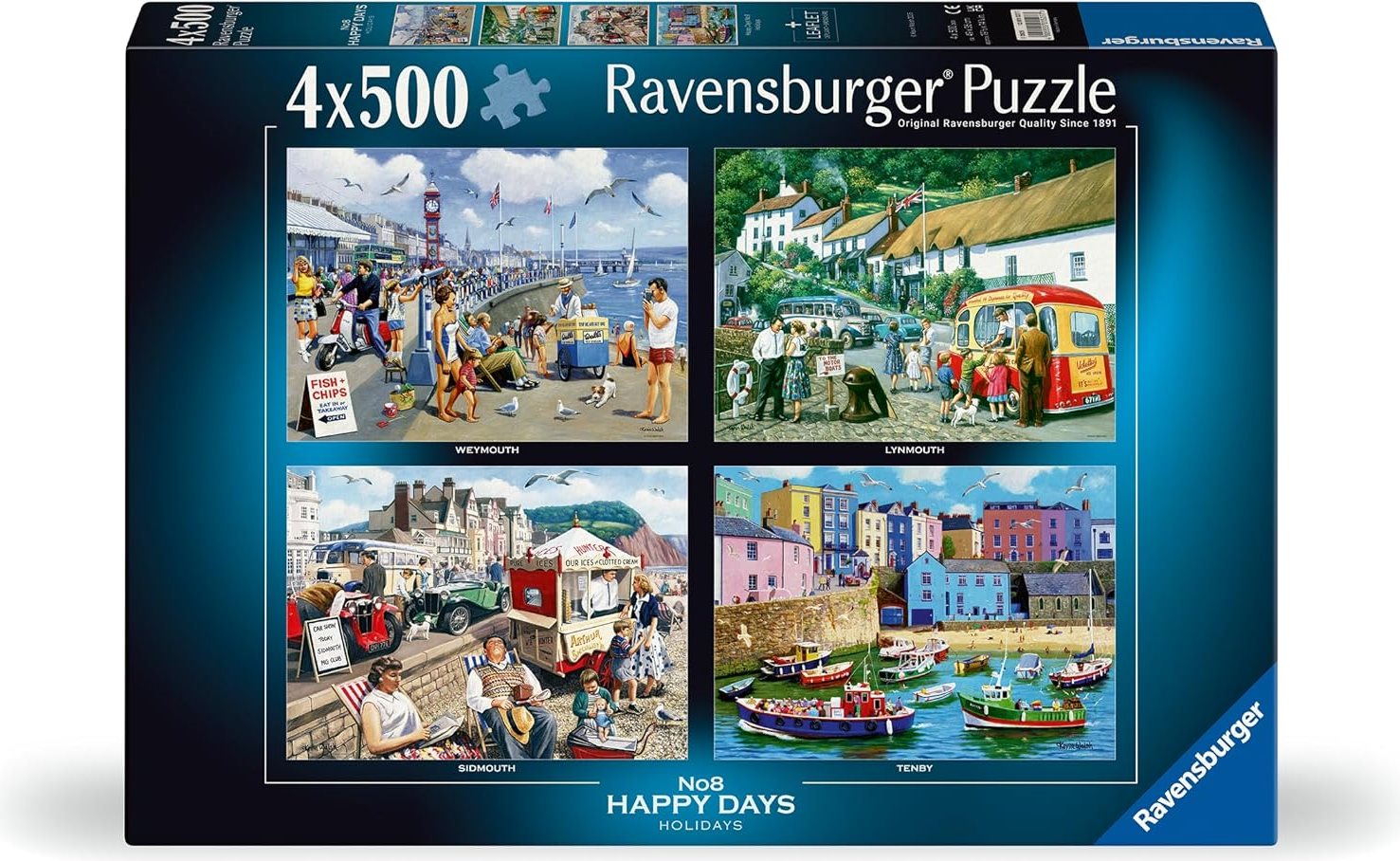 Puzzle Ravensburger 4x500 dílků Happy Days č. 8: Dovolené