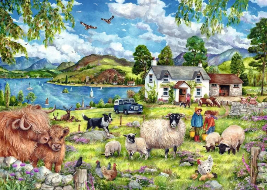Puzzle Ravensburger 1000 dílků Život na statku