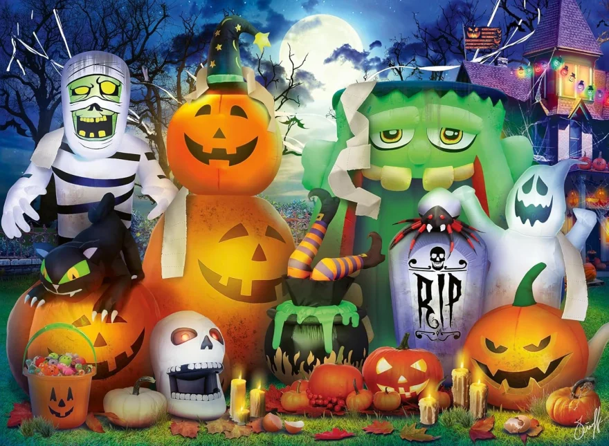 Puzzle pro děti Ravensburger 100 dílků XXL Strašidelná zábava