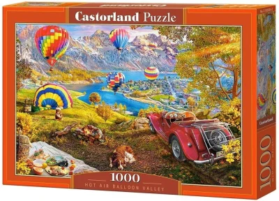 Puzzle Castorland 1000 dílků Údolí horkovzdušných balónů