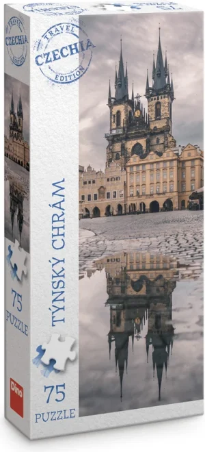 Vertikální puzzle Dino 75 dílků Travel Czechia: Týnský chrám