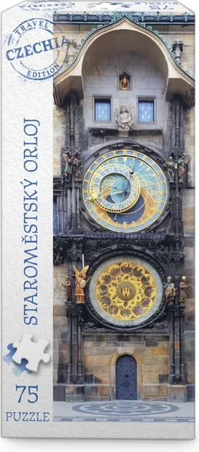 Vertikální puzzle Dino 75 dílků Travel Czechia: Staroměstský orloj