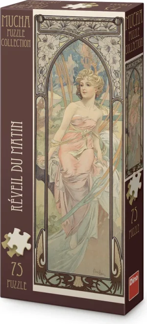 Vertikální puzzle Dino 75 dílků Alfons Mucha – Probuzení rána