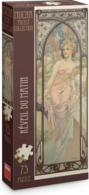 Vertikální puzzle Dino 75 dílků Alfons Mucha – Probuzení rána