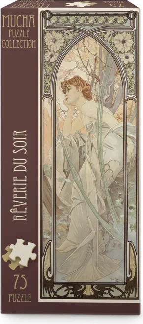 Vertikální puzzle Dino 75 dílků Alfons Mucha – Snění večera