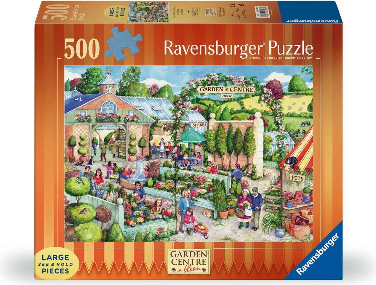 Puzzle Ravensburger 500 větších dílků Zahradní centrum v květu