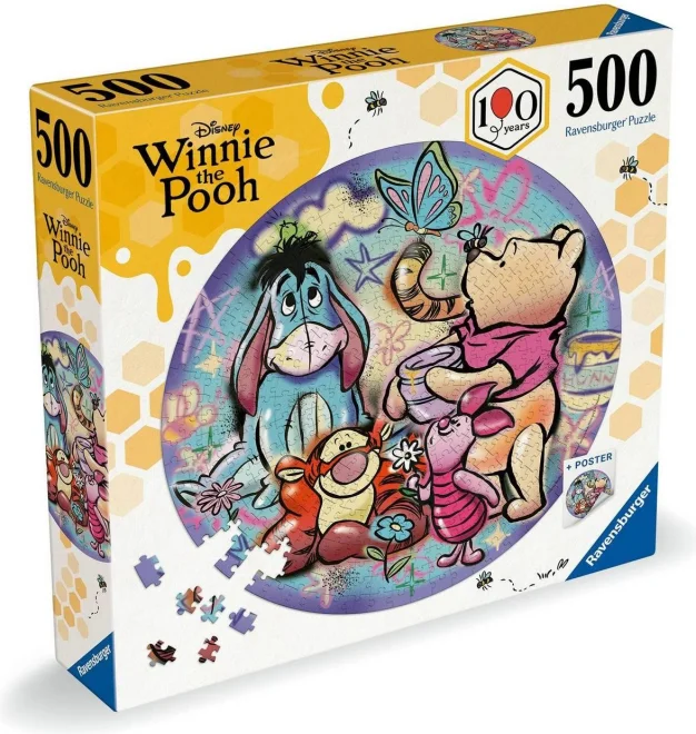 Kulaté puzzle Ravensburger 500 dílků Medvídek Pú