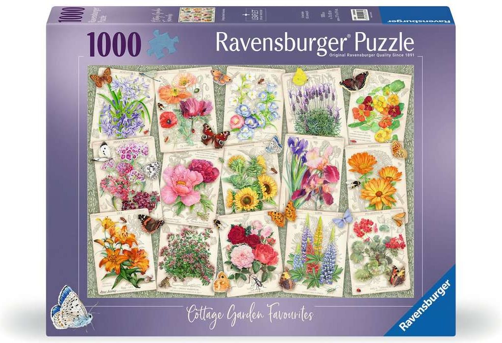 Puzzle Ravensburger 1000 dílků Oblíbené rostliny venkovských zahrad