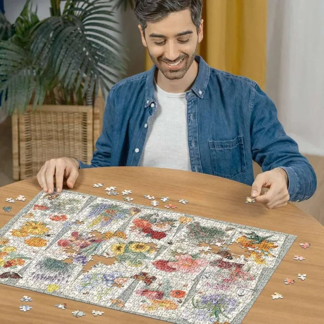 Puzzle Ravensburger 1000 dílků Oblíbené rostliny venkovských zahrad