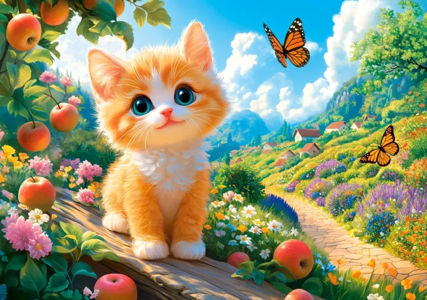 Puzzle pro děti Castorland 120 dílků Kotě na procházce