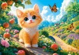 Puzzle pro děti Castorland 120 dílků Kotě na procházce