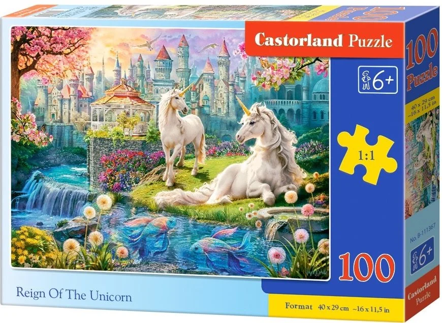 Puzzle pro děti Castorland 100 dílků Vláda jednorožce