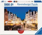 Puzzle Ravensburger 1000 dílků Rostock v noci, Německo