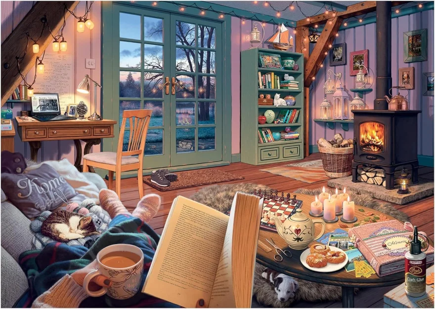 Puzzle Ravensburger 500 větších dílků Útulný koutek