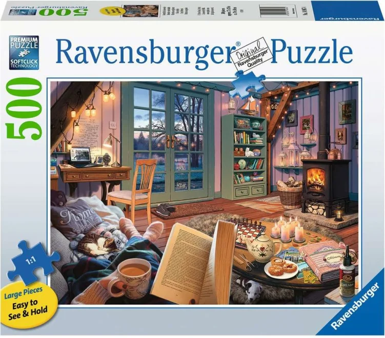 Puzzle Ravensburger 500 větších dílků Útulný koutek