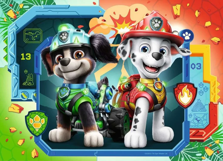 Puzzle sada Ravensburger 4x42 dílků Tlapková patrola: Dinosauří film