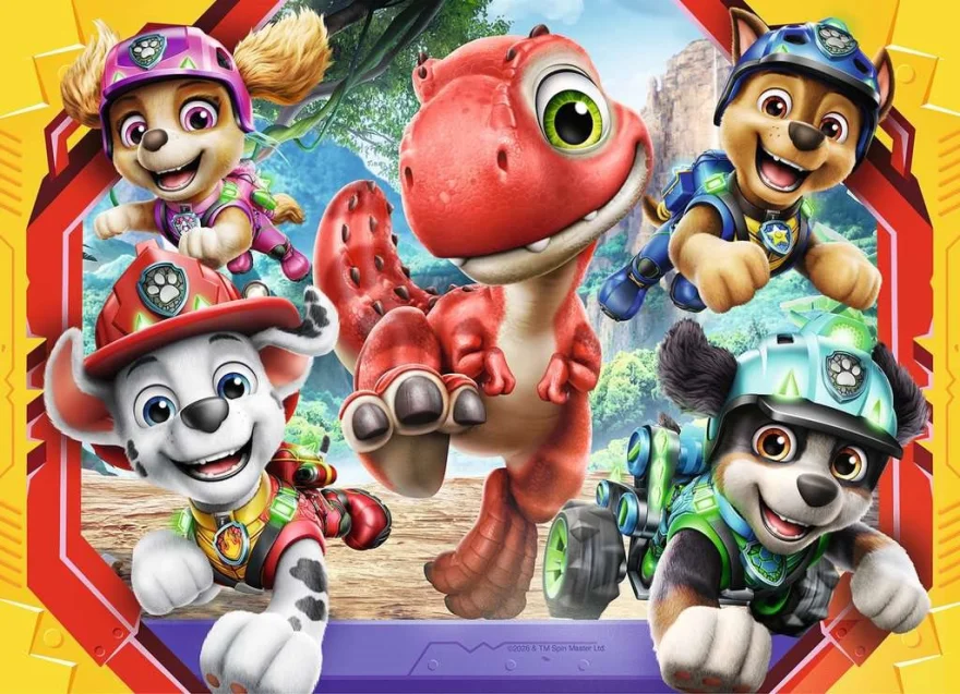 Puzzle sada Ravensburger 4x42 dílků Tlapková patrola: Dinosauří film
