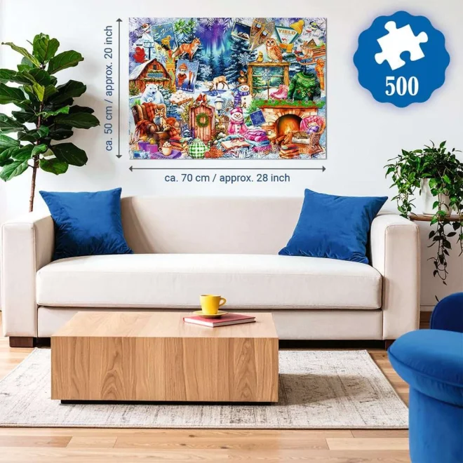 Puzzle Ravensburger 500 větších dílků Mrazivá zima