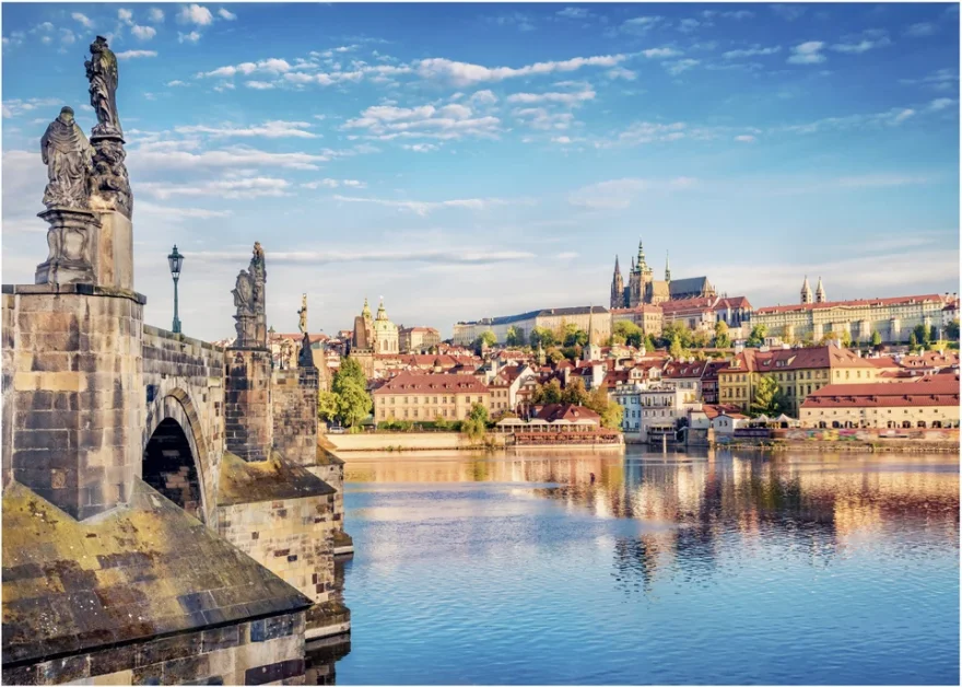 Puzzle Dino 1000 dílků Travel Czechia: Praha - Letní Hradčany