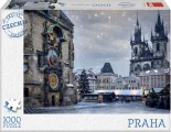 Puzzle Dino 1000 dílků Travel Czechia: Praha - Zimní Orloj