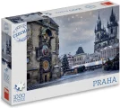 Puzzle Dino 1000 dílků Travel Czechia: Praha - Zimní Orloj