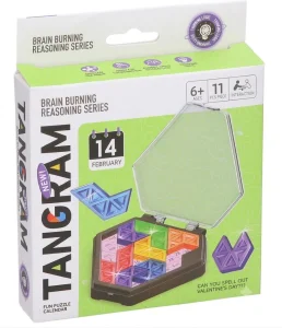 Logická hra - hlavolam   Tangram s kalendářem 2v1