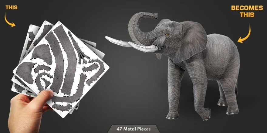 Kovové 3D puzzle Metal Earth  Slon africký