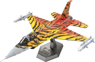 Kovové 3D puzzle Metal Earth  F-16 Fighting Falcon, belgické letectvo - Tiger