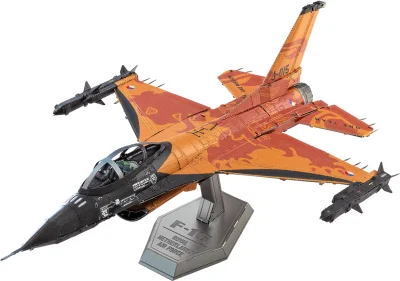 Kovové 3D puzzle Metal Earth  F-16 Fighting Falcon, nizozemské letectvo - Lion