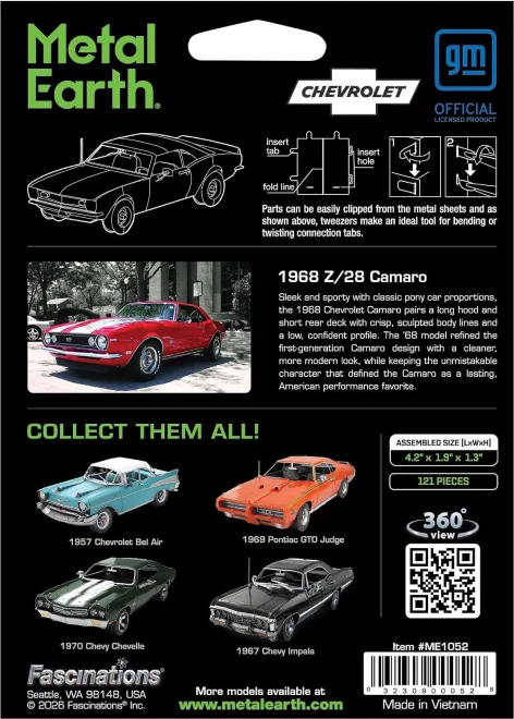 Kovové 3D puzzle Metal Earth  Chevrolet 1968 Z/28 Camaro
