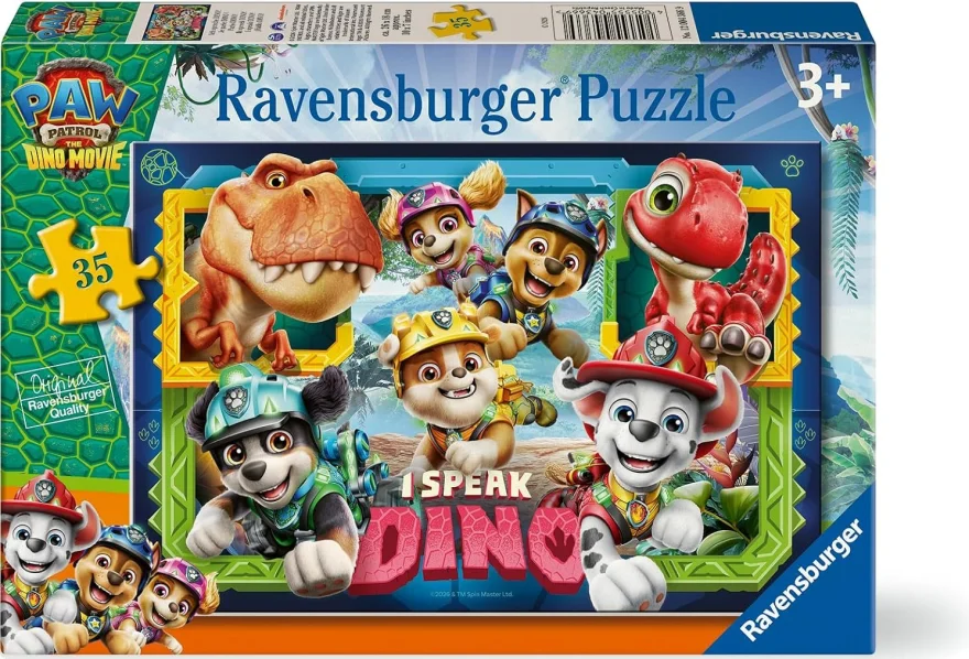 Puzzle pro děti Ravensburger 35 dílků Tlapková patrola: Dinosauří film
