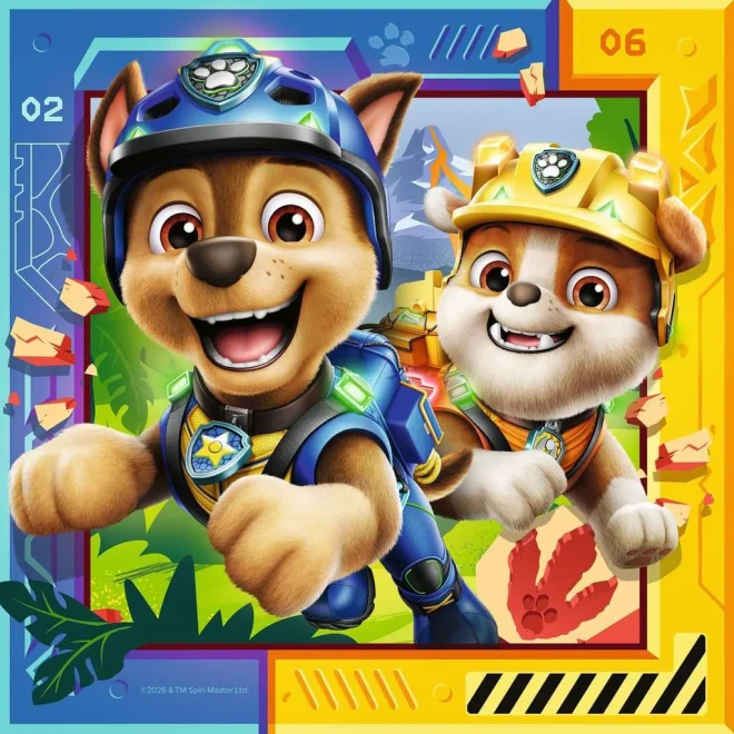 Puzzle pro děti Ravensburger 3x49 dílků Tlapková patrola: Dinosauří film