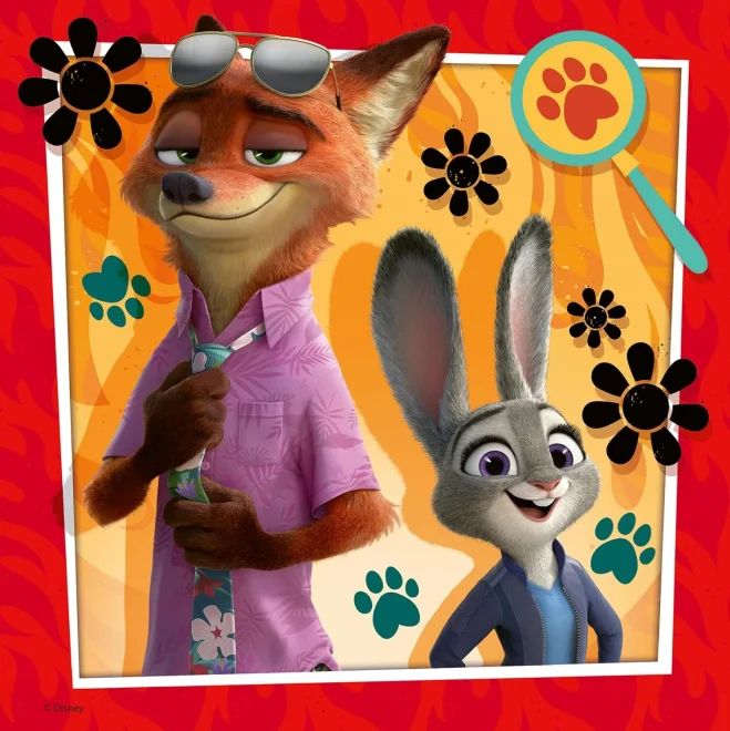 Puzzle pro děti Ravensburger 3x49 dílků Zootropolis: Město zvířat 2 - Nová mise