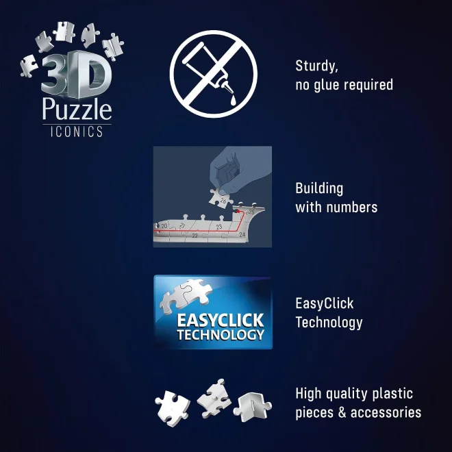 3D puzzle Ravensburger Iconics: Volkswagen T1 185 dílků